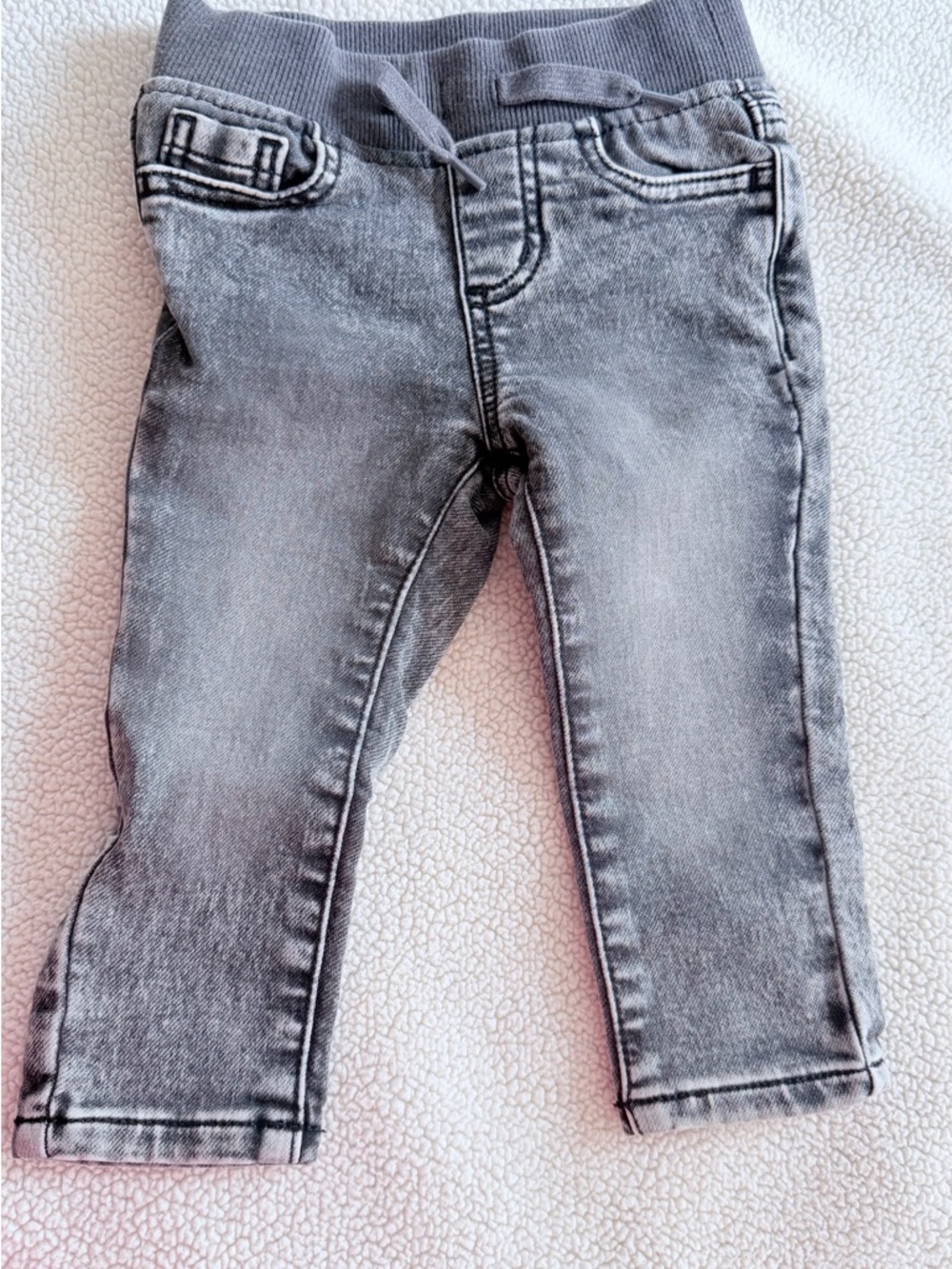wonder nation Grey Pull-On Jeggings with Rib Waist